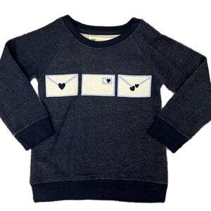 Monica + Andy Valentine’s Day crew neck sweatshirt 2t